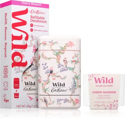 Дезодорант твёрдый Wild Cherry Blossom Birds and Berries Case не раздражающий кожу, с цветочным ароматом, 40 г