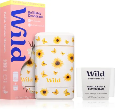 Дезодорант твёрдый Wild Vanilla Bean Buttercream Sunflower Case для всех типов кожи, 40 г