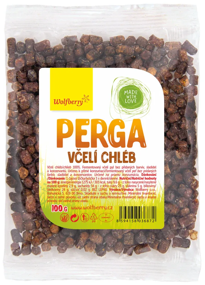 Пчелиная перга Wolfberry Bee Bread Perga ферментированная, гранулы, 100 г