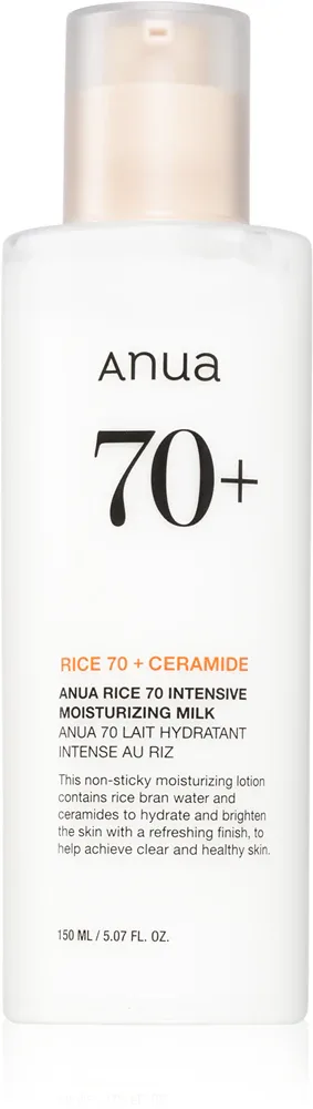 Эмульсия для лица Anua Rice 70 Intensive Moisturizing Milk интенсивно увлажняющая, с экстрактом риса, 150 мл