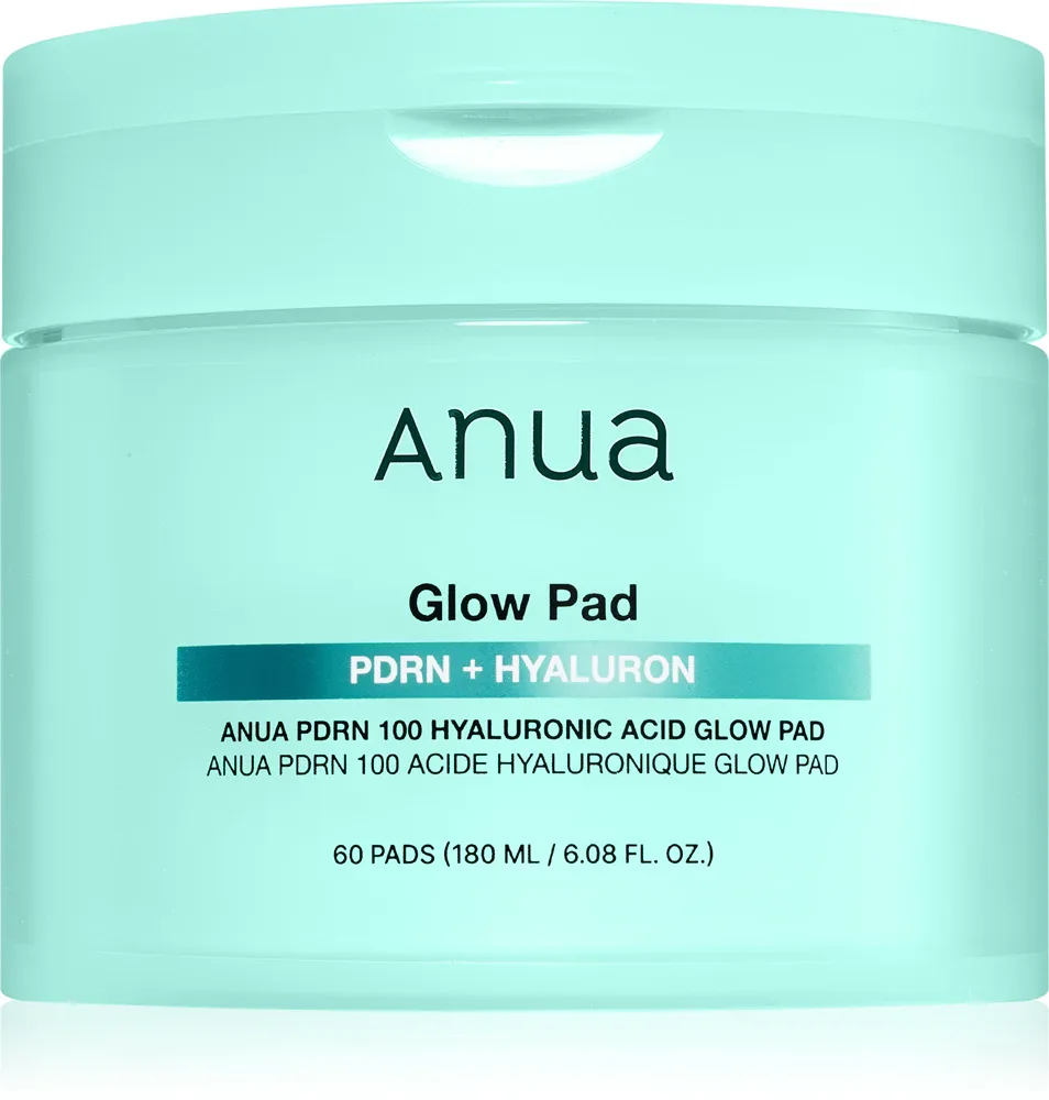 Диски для лица Anua PDRN 100 Hyaluronic Acid Glow Pad увлажняющие, с гиалуроновой кислотой и коллагеном, 60 шт