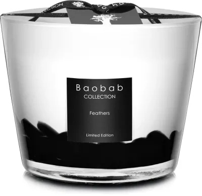 Свеча ароматическая Baobab Collection Feathers в стекле, с четырьмя фитилями, 500 г
