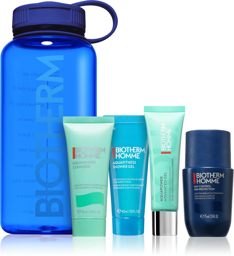 Набор косметики Biotherm Homme Aquapower Advanced Gel мужской, подарочный, с гелем для лица и дезодорантом