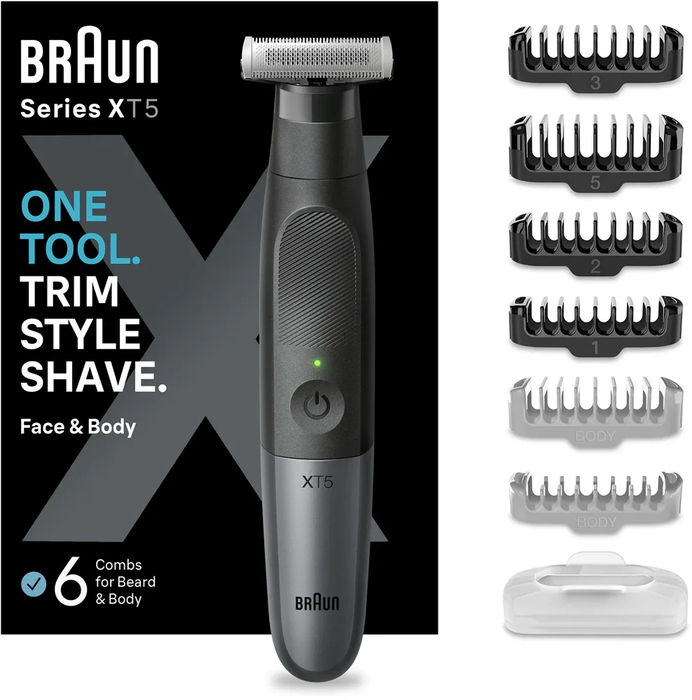 Триммер многофункциональный Braun Series X XT5200 водостойкий, с 6 насадками