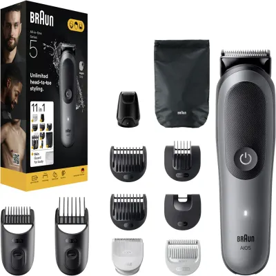 Триммер универсальный Braun All-In-One Series 5 AIO5560 для бороды, волос и тела, водонепроницаемый, 1 шт