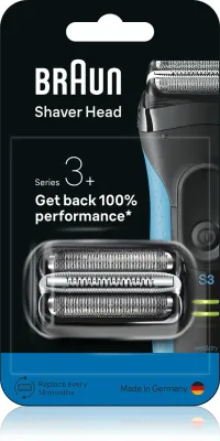 Головка бритвенная сменная Braun Series 3+ 32B с двумя сетками, для бритв Series 3, 1 шт