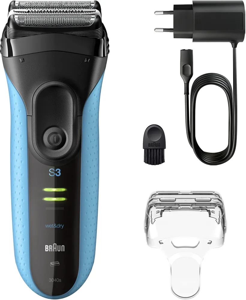 Бритва электрическая Braun Series 3+ 3040s со встроенным триммером, водонепроницаемая, 1 шт