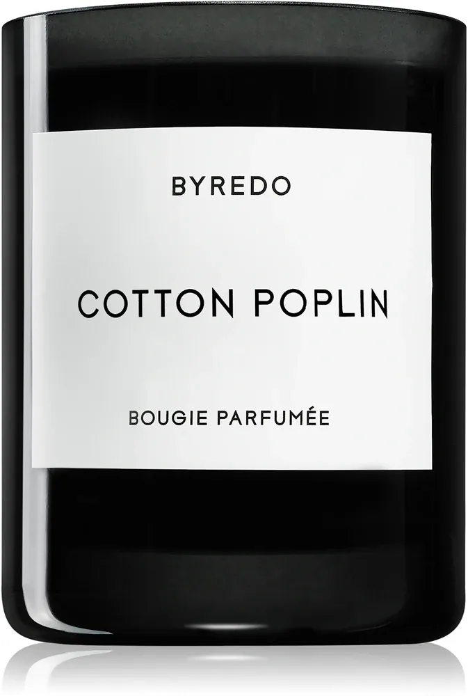 Свеча ароматическая BYREDO Cotton Poplin с цветочным ароматом, 240 г