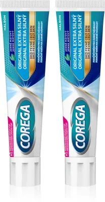 Гель для фиксации зубных протезов Corega Original Extra Strong для ношения весь день, 2 шт. по 70 г