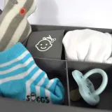 Набор для отпечатков ручек и ножек Dooky Luxury Memory Box Double Frame Handprint подарочный, с рамкой, 1 шт — фото 4