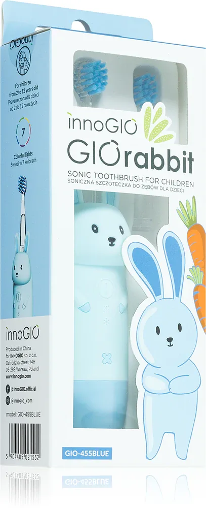 Зубная щётка звуковая innoGIO GIORabbit Sonic Toothbrush детская, с таймером, 1 шт