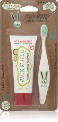 Подарочный набор для ухода за зубами детей Jack N’ Jill Natural с зубной пастой и зубной щёткой, 1 шт