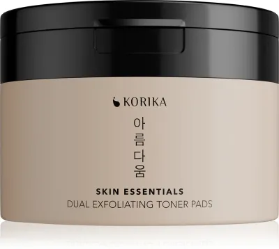 Диски отшелушивающие для лица KORIKA Skin Essentials Dual Exfoliating Toner Pads двусторонние, тонизирующие, 20 шт