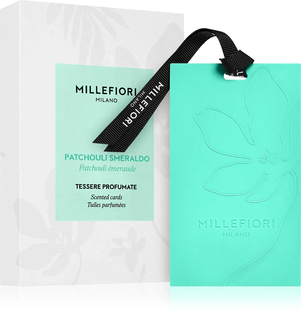 Ароматизатор для шкафа Millefiori Milano Laundry Patchouli Smeraldo, свежий аромат, 3 шт