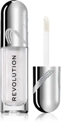 Тени для век жидкие Revolution Metallic Muse Glitter Muse с блёстками, для глаз, щёк и губ, 3,5 мл, оттенок Silver