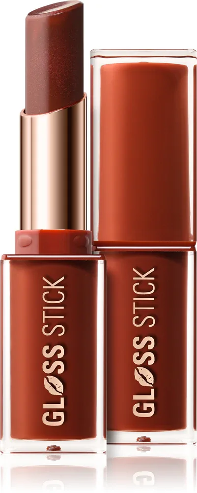 Помада-стик Revolution Pout Lip Gloss Stick блестящая, с гиалуроновой кислотой и витамином Е, 3 г, оттенок Shimmer Toasted Caramel