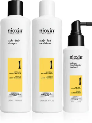 Набор для ухода за волосами Nioxin System 1 против выпадения, для тонких волос, 3 шт