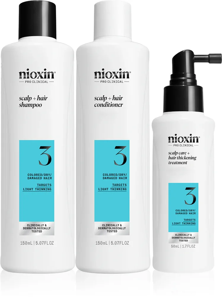 Набор для ухода за волосами Nioxin System 3 для окрашенных волос, против истончения, 3 шт