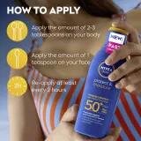 Молочко солнцезащитное NIVEA SUN Protect Moisture SPF 50+, водостойкое, увлажняющее, 200 мл — фото 5