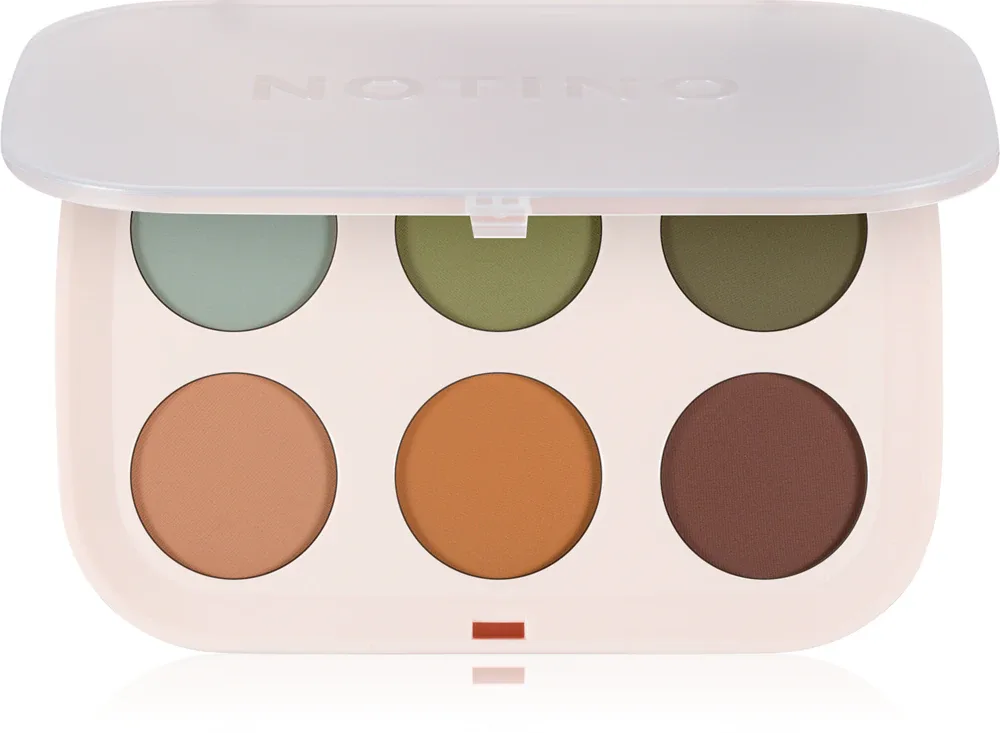 Палетка теней для век Notino Eyeshadow Palette, 6 оттенков, матовые и брокатовые