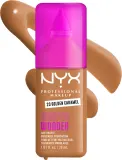 Тональный флюид NYX Professional Makeup Make Em Wonder матирующий, среднее покрытие, с гиалуроновой кислотой и витамином С, 30 мл, оттенок 23 Golden Caramel — фото 2