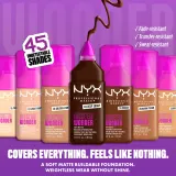 Тональный флюид NYX Professional Makeup Make Em Wonder матирующий, среднее покрытие, с гиалуроновой кислотой и витамином С, 30 мл, оттенок 36 Warm Rich — фото 7