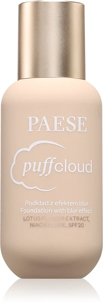 Тональный крем Paese Puff Cloud Foundation с SPF 20, лёгкое покрытие, эффект второй кожи, 37 мл, оттенок 02 Nude