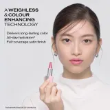 Помада для губ Shiseido Technosatin Pink атласная, розовый оттенок, 3,3 г, оттенок 01 Perfect Pink — фото 8