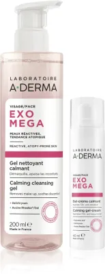 Набор для ухода за кожей A-Derma Exomega Calming Set очищающий гель и гель-крем, для атопичной кожи, 1 шт