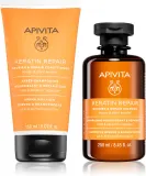 Набор для волос Apivita Keratin Repair Duo, шампунь 250 мл и кондиционер с кератином 150 мл — фото 1