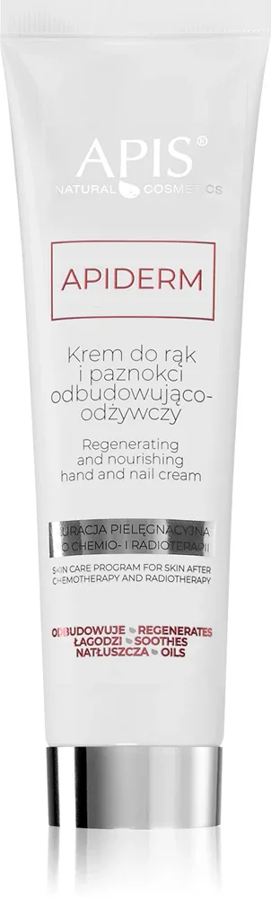 Крем для рук и ногтей Apis Natural Cosmetics Apiderm Krem для сухой и чувствительной кожи, с маслом ши и пантенолом, 100 мл