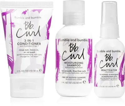 Набор для вьющихся волос Bumble and bumble Curl Trial Set, шампунь, кондиционер и спрей, 1 шт