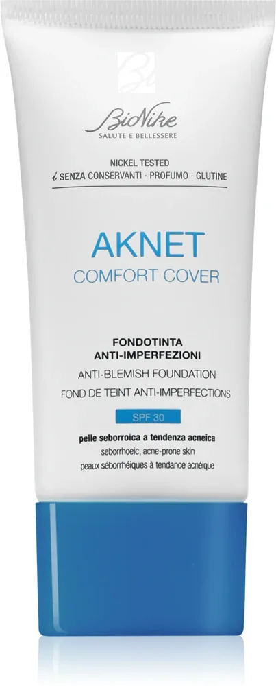 Тональный крем BioNike Aknet Comfort Cover матирующий, с высокой степенью покрытия, 30 мл, оттенок 102 Sable