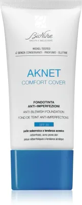Тональный крем BioNike Aknet Comfort Cover матирующий, с высокой степенью покрытия, 30 мл, оттенок 102 Sable