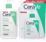 Набор гелей для умывания CeraVe Cleansers Foaming Cleanser пенящихся, для нормальной и жирной кожи, 2 шт. по 473 мл — фото 1