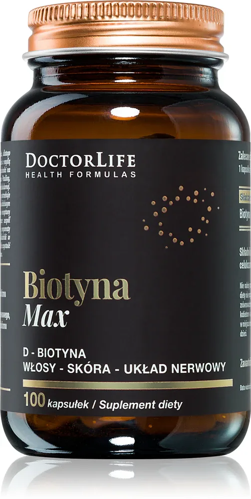 Биологически активная добавка Doctor Life Biotyna Max с биотином, витамин B7, 100 таблеток