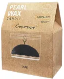 Свеча декоративная Emocio Pearl Wax Black с хлопковым фитилём, чёрная, 350 г — фото 1