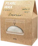 Свеча декоративная Emocio Pearl Wax White с хлопковым фитилём, белая, 350 г — фото 1