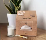 Свеча декоративная Emocio Pearl Wax White с хлопковым фитилём, белая, 350 г — фото 3