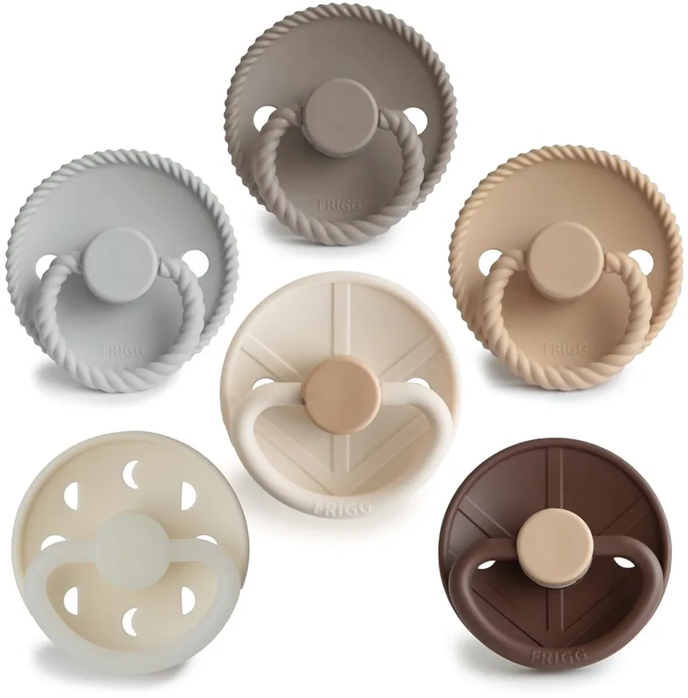 Пустышки FRIGG 6-Pack Pacifiers Round Silicone Size 2 силиконовые, 6 шт