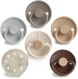 Пустышки FRIGG 6-Pack Pacifiers Round Silicone Size 2 силиконовые, 6 шт — фото 1
