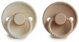 Пустышки FRIGG Rope Size 1 каучуковые, для возраста 0-6 месяцев, 2 шт Cream/Croissant — фото 2