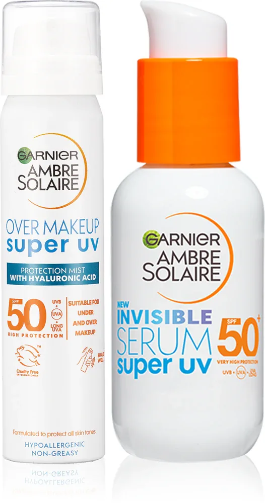 Набор солнцезащитный Garnier Ambre Solaire Super UV спрей и сыворотка, 2 шт