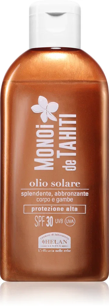 Масло солнцезащитное для тела Helan MONOI de TAHITI Shiny Suntan Oil SPF30 для загара, 150 мл SPF 30