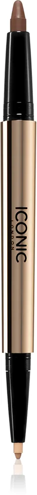 Карандаш для глаз ICONIC London Smokey Eye Duo Kajal стойкий, насыщенного цвета, 0,85 г, оттенок Natural Neutral