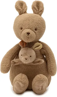 Игрушка мягкая JOLLEIN Kangaroots Stuffed Animal детская плюшевая, коричневая, 1 шт 0m+