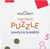 Игрушка-пазл детская Kolorky Puzzle Two Piece Shapes Numbers развивающая, 10 шт — фото 1