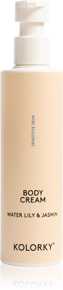 Крем для тела Kolorky Body Cream Sensitive Skin для чувствительной кожи, питательный, 190 мл Watter Lilly & Jasmin