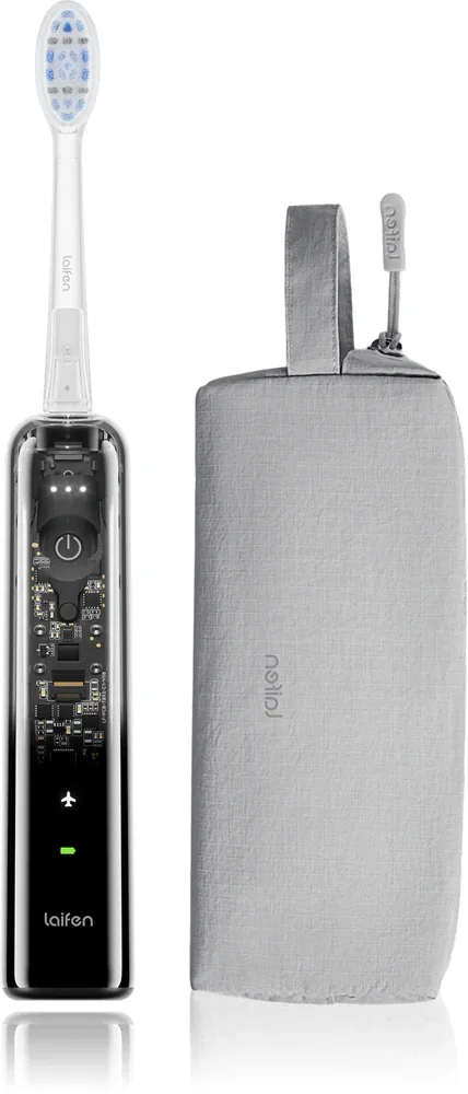 Щётка зубная электрическая Laifen Wave Pro LFTBO2-PT ABS Transparent звуковая, с датчиком давления, 1 шт Black