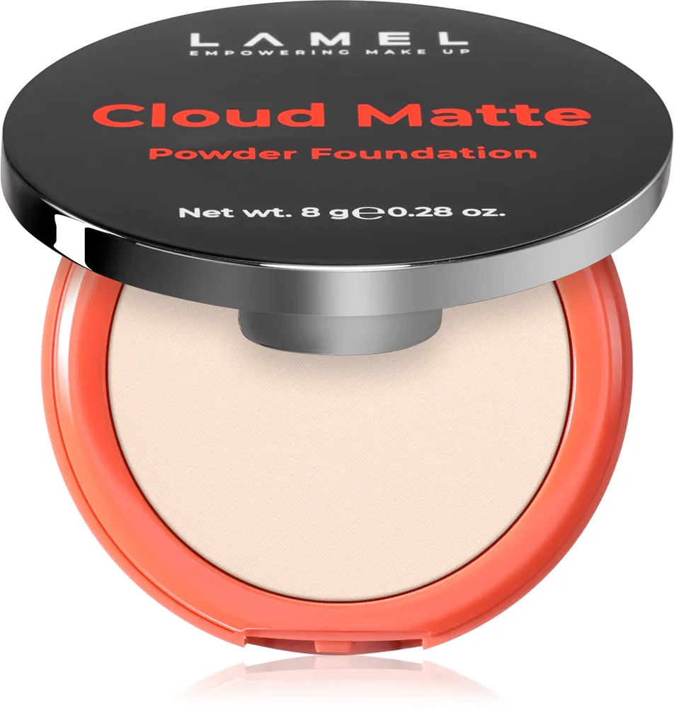 Тональная основа-пудра LAMEL Cloud Matte Powder Foundation матирующая, с плотным покрытием, 8 г, оттенок 01 Fair Ivory